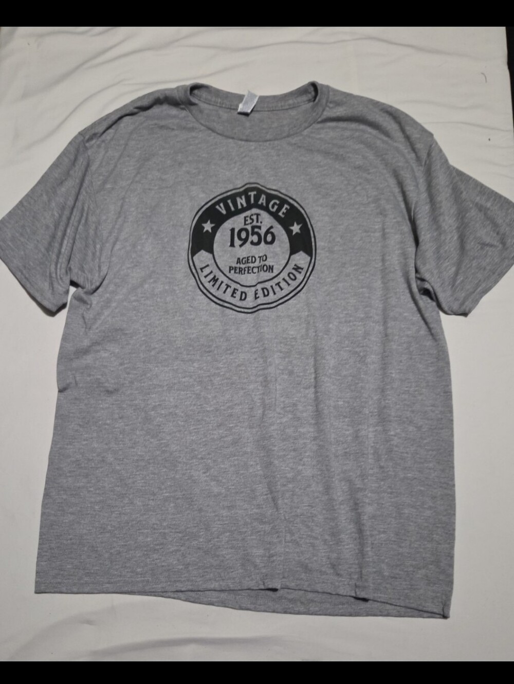 Jerzees mens large grey vintage aged shirt #25